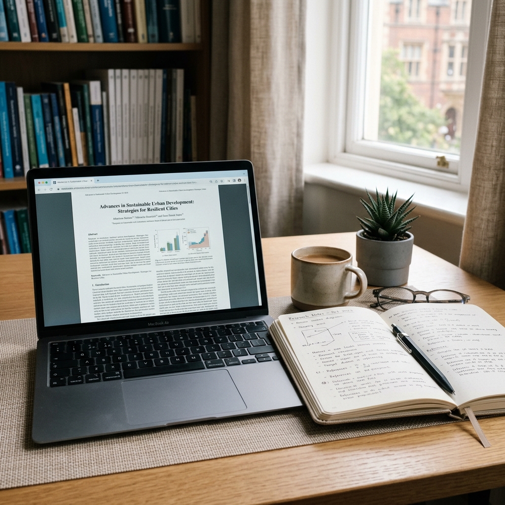 Academic writing workspace